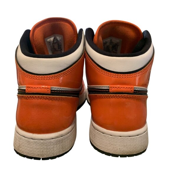 Air Jordan 1 Mid SE Orange/Black/White 6.5Y or 7.5 women's Sneakers - Picture 6 of 11
